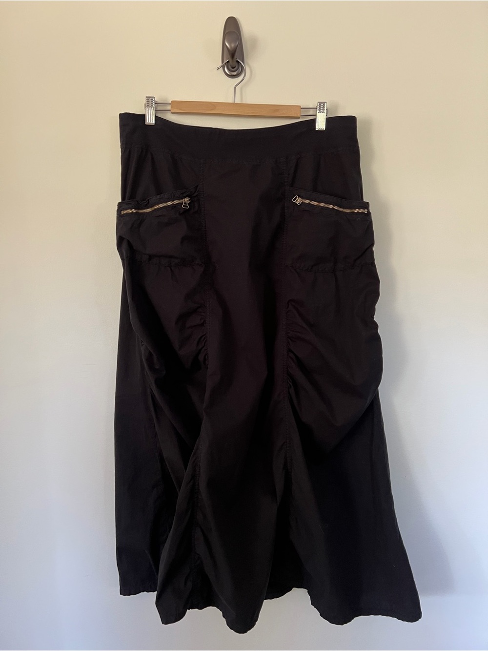XCVI Black Maxi Skirt with Zip Pockets